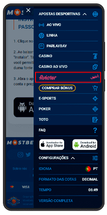 instalar aviator mostbet